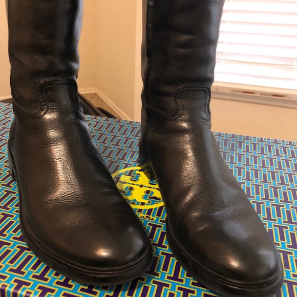 Black Tory Burch Lowell Riding Boot size 8 - Picture 4 of 6
